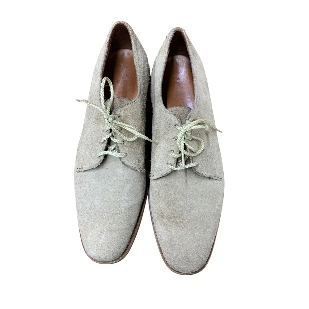 ALLEN EDMONDS MENS‎ TAN BEIGE BOONE OXFORD SUEDE1 Size 10 RR